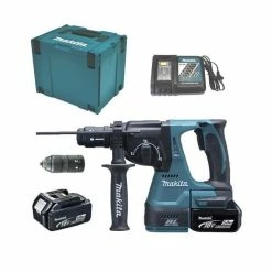 Buy 🛒 Perfo-burineur MAKITA 18V SDSPLUS Li-ion - 2 batteries 5.0Ah - 1 chargeur rapide - DHR243RTJ ⭐ -Pas Cher Facom Magasin 0088381686204 4