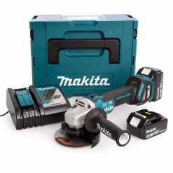 Budget 😉 Meuleuse brushless MAKITA 18V 125mm - 2 batteries BL1850 5.0Ah - 1 chargeur rapide DC18RC DGA513RTJ 🎁