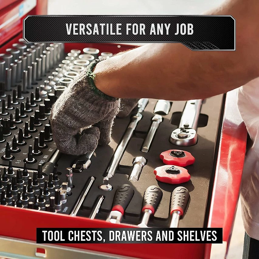 Deals 😉 Precision Defined Revêtement de boîte à outils de qualité professionnelle, 40,6 cm x 4,9 m, noir | Revêtement épais antidérapant pour étagère d'armoire 🧨 3 Deals 😉 Precision Defined Revêtement de boîte à outils de qualité professionnelle, 40,6 cm x 4,9 m, noir | Revêtement épais antidérapant pour étagère d'armoire 🧨 – Image 3