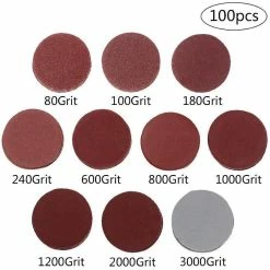 New 😀 Tophomer 100 disques abrasifs papier de verre ponçage polissage abrasif disque, idéal pour le polissage (75mm) ✔️ -Pas Cher Facom Magasin 0781829270118 3