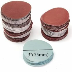 New 😀 Tophomer 100 disques abrasifs papier de verre ponçage polissage abrasif disque, idéal pour le polissage (75mm) ✔️ -Pas Cher Facom Magasin 0781829270118 5