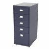 Brand new 🔔 Décoshop26 Caisson à tiroirs meuble de rangement bureau sur roulettes 69x28x41cm 5 tiroirs acier gris foncé 04_0004358 💯