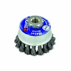 Outlet 🎁 Brosse Coupe D75mm M14 TIVOLY pour meuleuse Acier Torsadé Technic Gros Décapage Métal 😍