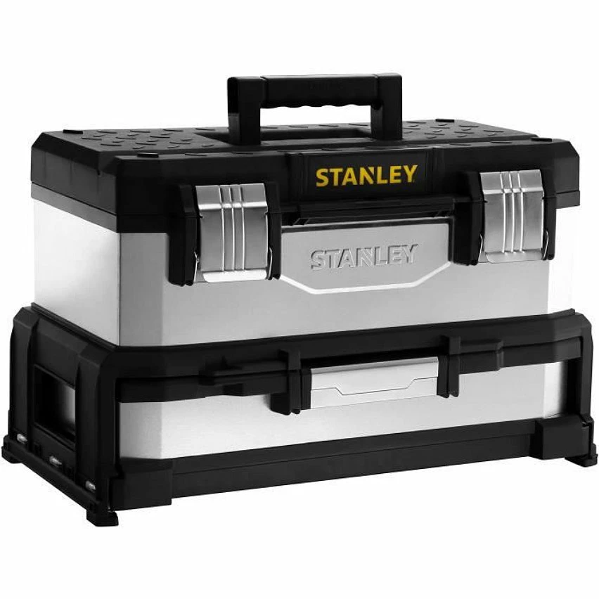 Discount ⭐ Boîte a outils bimatiere galvanisée avec tiroir STANLEY - 1-95-830 - 51 cm 👏 1 Discount ⭐ Boîte a outils bimatiere galvanisée avec tiroir STANLEY - 1-95-830 - 51 cm 👏