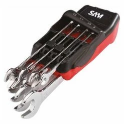 Coupon 🎉 SAM OUTILLAGE - Jeu De 8 Clés Mixtes 8 A 19 Mm Sur Ratelier ✨