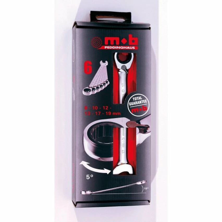 Best Sale ⭐ MOB - Jeu de clés mixtes à cliquet - 8-10-12-13-17-19 mm ✨ 1 Best Sale ⭐ MOB - Jeu de clés mixtes à cliquet - 8-10-12-13-17-19 mm ✨