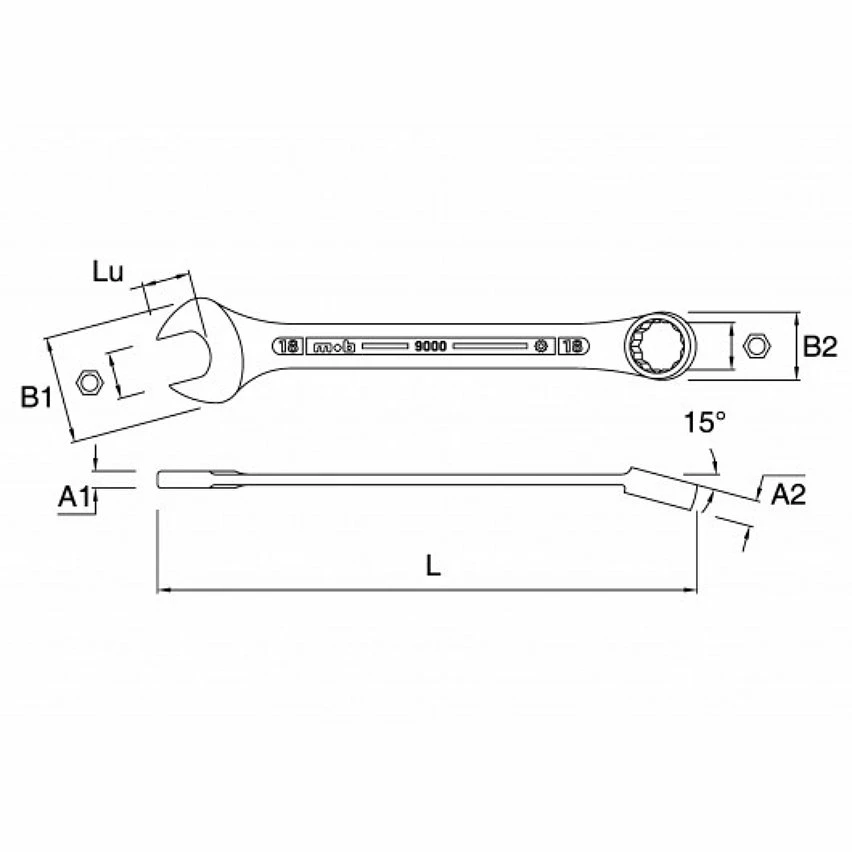 Best Pirce 🔥 MOB - Clés mixtes - 12 mm - 12 mm 🔥 3 Best Pirce 🔥 MOB - Clés mixtes - 12 mm - 12 mm 🔥 – Image 3