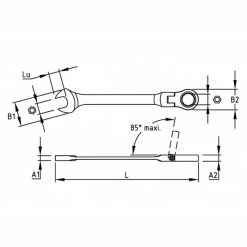 Cheap 💯 MOB - Clé mixte articule à cliquet articulee 🌟 -Pas Cher Facom Magasin 3303809006448 3 2
