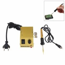 Wholesale 🔔 Wewoo Outil de soudure or et argent Mini fer à souder station thermostatique électrique, UE Plug Couleur Aléatoire ou 🎉