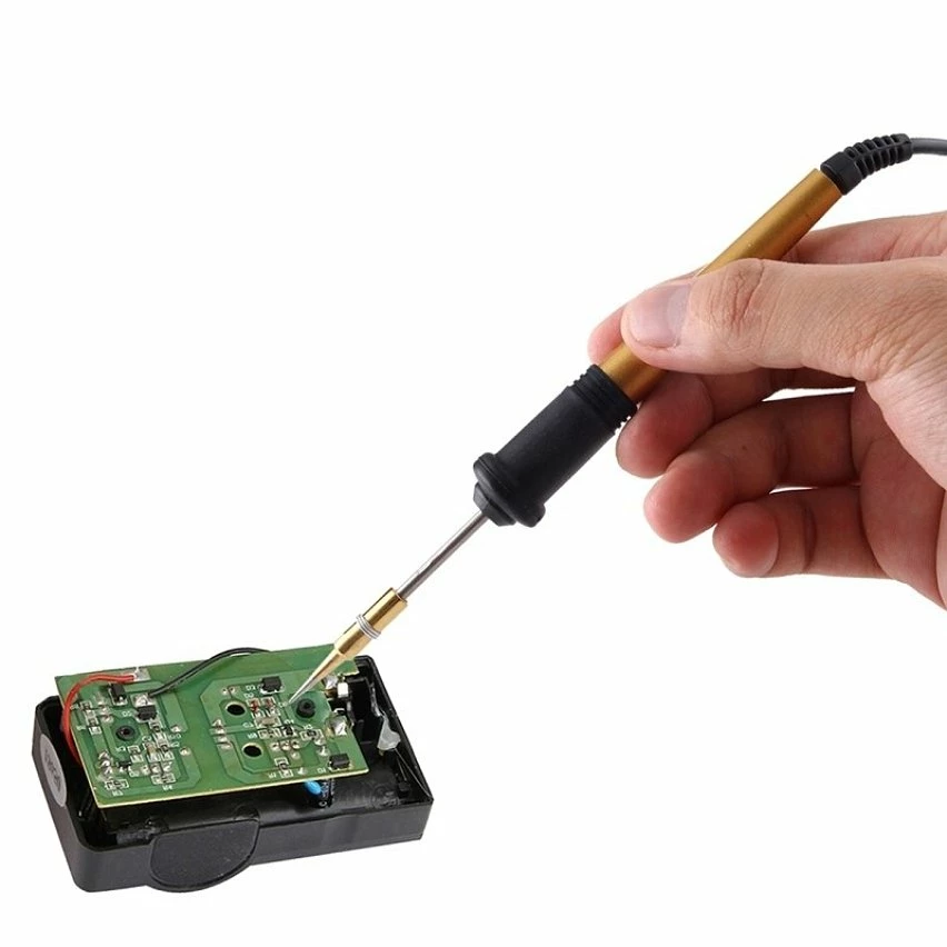 Wholesale 🔔 Wewoo Outil de soudure or et argent Mini fer à souder station thermostatique électrique, UE Plug Couleur Aléatoire ou 🎉 7 Wholesale 🔔 Wewoo Outil de soudure or et argent Mini fer à souder station thermostatique électrique, UE Plug Couleur Aléatoire ou 🎉 – Image 7