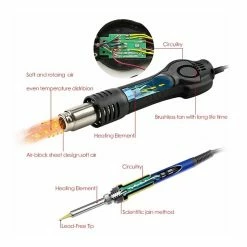Promo 🥰 Wewoo Outil de soudure V LED Affichage 2 en 1 Air Chaud Gun Soldering Fer À Souder Station 👏 11 Promo 🥰 Wewoo Outil de soudure V LED Affichage 2 en 1 Air Chaud Gun Soldering Fer À Souder Station 👏 -Pas Cher Facom Magasin 3615611294587 5 1