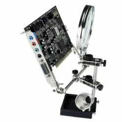 New 🎁 Wewoo Outil de soudure Support de fer à ressorts multifonctions de diamètre de 90mm 5X avec loupe 🌟 -Pas Cher Facom Magasin 3615611405839 3