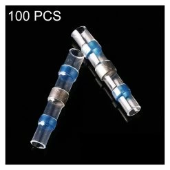 Flash Sale ✨ Wewoo 100 PCS AWG16-14 Connecteurs de fils de bout à bout thermo-rétractables avec joint d'étanchéité 1,5-2,5 mm Bleu à souder manchon (bleu) ❤️