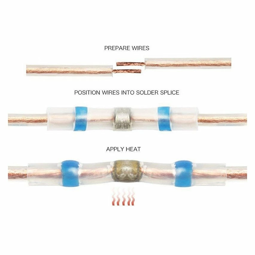 Flash Sale ✨ Wewoo 100 PCS AWG16-14 Connecteurs de fils de bout à bout thermo-rétractables avec joint d'étanchéité 1,5-2,5 mm Bleu à souder manchon (bleu) ❤️ 4 Flash Sale ✨ Wewoo 100 PCS AWG16-14 Connecteurs de fils de bout à bout thermo-rétractables avec joint d'étanchéité 1,5-2,5 mm Bleu à souder manchon (bleu) ❤️ – Image 4