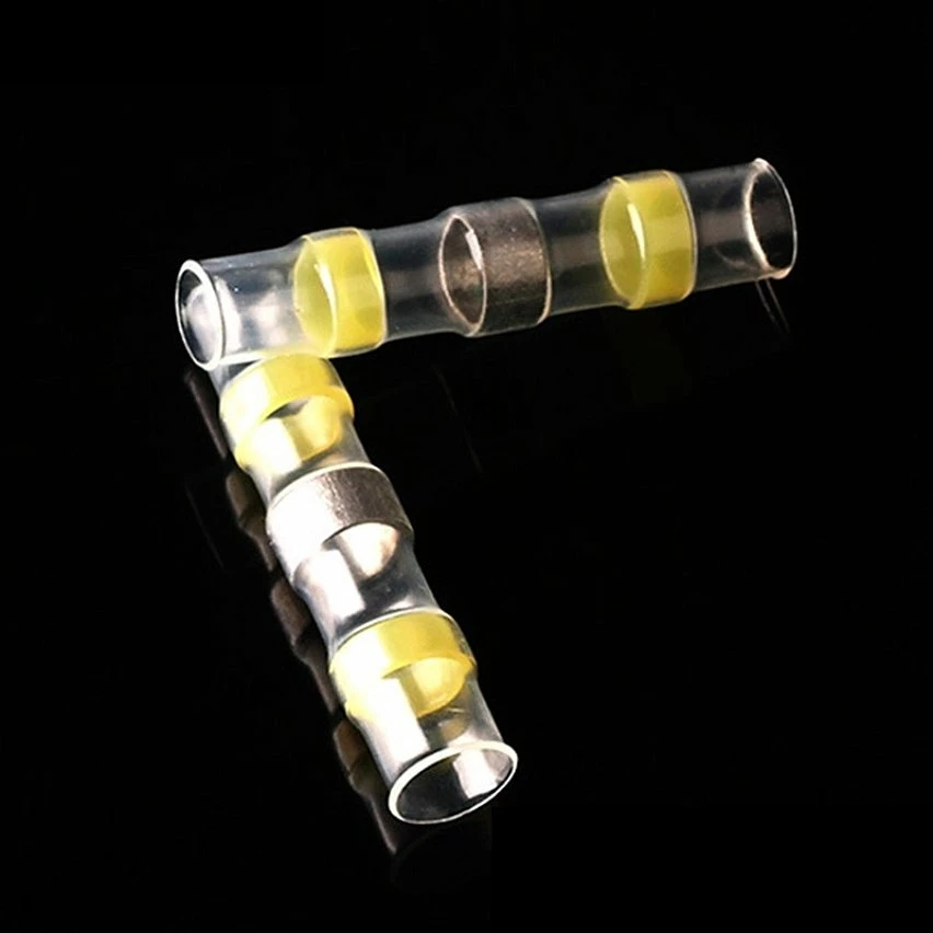 Discount ⌛ Wewoo 100 PCS AWG12-10 4-6mm joint thermorétractable connecteurs de fil bout à bout bornes jaunes à souder manchon (jaune) 🌟 2 Discount ⌛ Wewoo 100 PCS AWG12-10 4-6mm joint thermorétractable connecteurs de fil bout à bout bornes jaunes à souder manchon (jaune) 🌟 – Image 2
