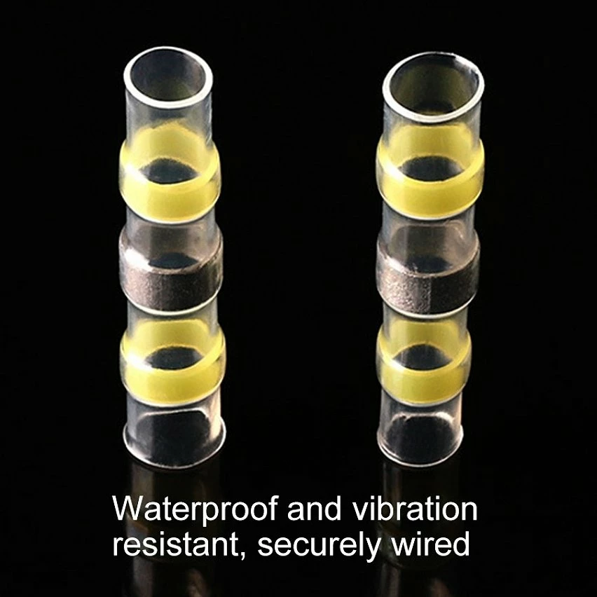 Discount ⌛ Wewoo 100 PCS AWG12-10 4-6mm joint thermorétractable connecteurs de fil bout à bout bornes jaunes à souder manchon (jaune) 🌟 3 Discount ⌛ Wewoo 100 PCS AWG12-10 4-6mm joint thermorétractable connecteurs de fil bout à bout bornes jaunes à souder manchon (jaune) 🌟 – Image 3