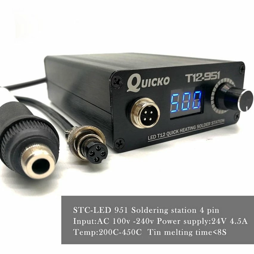 New 🌟 Wewoo MINI T12-951 LED Station de soudage, outil de soudage portable, fer à souder électronique 😉 2 New 🌟 Wewoo MINI T12-951 LED Station de soudage, outil de soudage portable, fer à souder électronique 😉 – Image 2