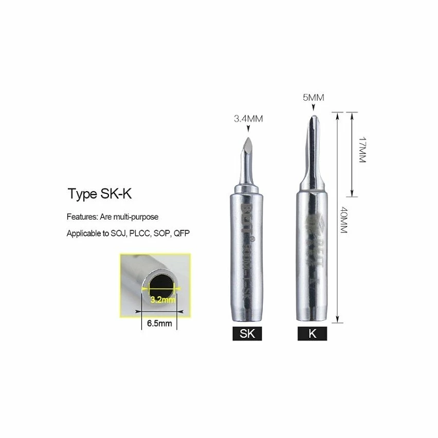 Discount ✔️ Wewoo Pointe de fer à souder 10 Tête de contact 900M-TK pour point de souduresérie sans plomb PCS BEST 😉 3 Discount ✔️ Wewoo Pointe de fer à souder 10 Tête de contact 900M-TK pour point de souduresérie sans plomb PCS BEST 😉 – Image 3