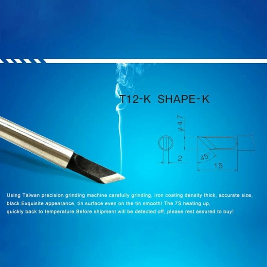 Deals 💯 Wewoo Pointe de fer à souder T12-K de à sans plombnoir 🎉 5 Deals 💯 Wewoo Pointe de fer à souder T12-K de à sans plombnoir 🎉 – Image 5