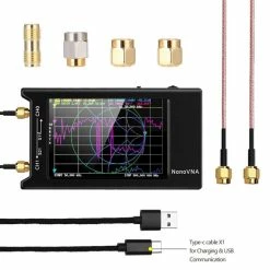 New 😍 Wewoo NanoVNA-H4 Écran LCD à vue complète de 4 pouces 50Khz-1.5Ghz VNA HF VHF UHF UV Analyseur de réseau vectoriel ⌛