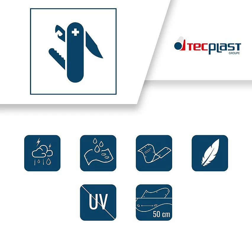 Wholesale 🛒 TECPLAST Bâche de Protection 10x15 m 150MU Bleue et Verte - Haute Qualité - Bâche d'extérieur imperméable avec oeillets 😉 3 Wholesale 🛒 TECPLAST Bâche de Protection 10x15 m 150MU Bleue et Verte - Haute Qualité - Bâche d'extérieur imperméable avec oeillets 😉 – Image 3