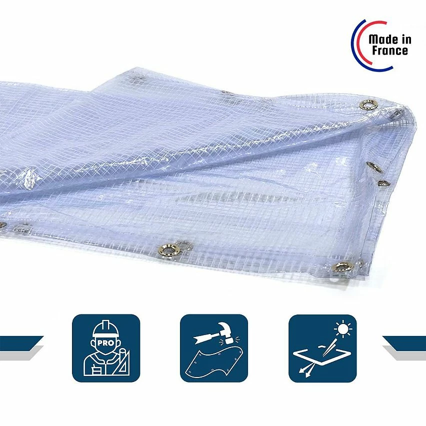 Cheapest 😀 TECPLAST Bâche de Chantier 4,7x7,5 m 400CH - Bâche Armée Transparente étanche pour Travaux - Haute Performance - Made in France 🧨 2 Cheapest 😀 TECPLAST Bâche de Chantier 4,7x7,5 m 400CH - Bâche Armée Transparente étanche pour Travaux - Haute Performance - Made in France 🧨 – Image 2