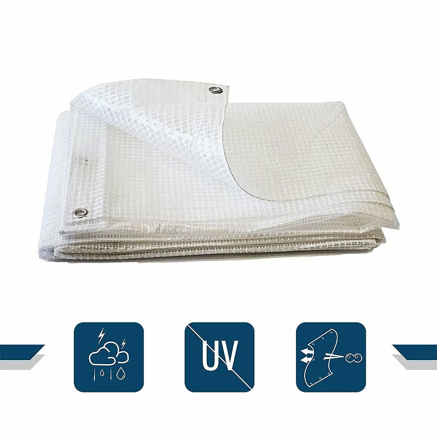 Cheapest ⭐ TECPLAST Bâche de Protection 2x3 m 170MU - Bâche Armée Transparente - Haute Qualité - Imperméable - Résistance Anti-UV ✔️ 2 Cheapest ⭐ TECPLAST Bâche de Protection 2x3 m 170MU - Bâche Armée Transparente - Haute Qualité - Imperméable - Résistance Anti-UV ✔️ – Image 2