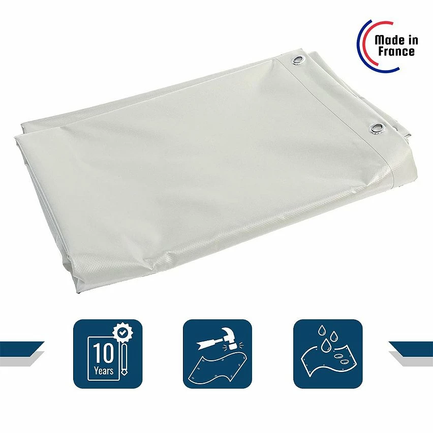 Brand new 🥰 TECPLAST Bâche de Chantier 10x15 m 680CH Blanche - Qualité 10 ans - Bâche de protection étanche pour Travaux - Made in France 🤩 2 Brand new 🥰 TECPLAST Bâche de Chantier 10x15 m 680CH Blanche - Qualité 10 ans - Bâche de protection étanche pour Travaux - Made in France 🤩 – Image 2
