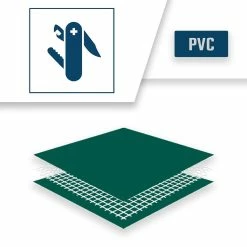 Outlet 🎁 TECPLAST Bâche de Protection 5x6 m 900MU Verte - Qualité 15 ans - Bâche PVC étanche - Résistance Anti-UV - Made in France ✔️ -Pas Cher Facom Magasin 3663936000994 4 4