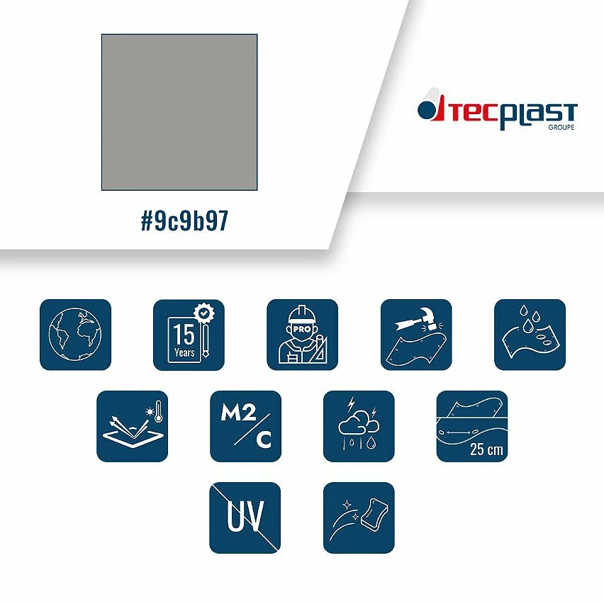 Best Pirce 🌟 TECPLAST Bâche de Chantier 10x12 m Ignifugée M2 680TO2 Grise - Qualité 15 ans - Bâche étanche pour Travaux - Made in France 🥰 3 Best Pirce 🌟 TECPLAST Bâche de Chantier 10x12 m Ignifugée M2 680TO2 Grise - Qualité 15 ans - Bâche étanche pour Travaux - Made in France 🥰 – Image 3