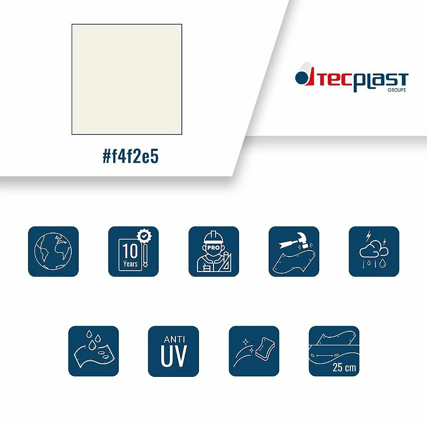 Brand new 🎁 TECPLAST Bâche de Protection 8x9 m 680MU Blanche - Qualité 10 ans - Bâche PVC étanche - Résistance Anti-UV - Made in France 💯 3 Brand new 🎁 TECPLAST Bâche de Protection 8x9 m 680MU Blanche - Qualité 10 ans - Bâche PVC étanche - Résistance Anti-UV - Made in France 💯 – Image 3