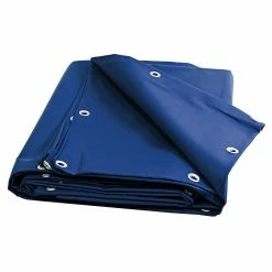 Promo 👏 TECPLAST Bâche Toiture 3x5 m 680TO Bleue - Qualité 10 ans - Bâche d'étanchéité pour Couvreur et Charpentier - Made in France 👍