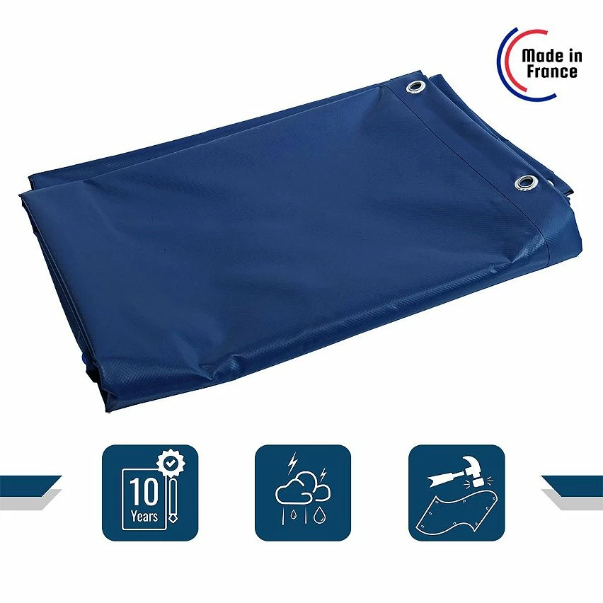 Promo 👏 TECPLAST Bâche Toiture 3x5 m 680TO Bleue - Qualité 10 ans - Bâche d'étanchéité pour Couvreur et Charpentier - Made in France 👍 2 Promo 👏 TECPLAST Bâche Toiture 3x5 m 680TO Bleue - Qualité 10 ans - Bâche d'étanchéité pour Couvreur et Charpentier - Made in France 👍 – Image 2