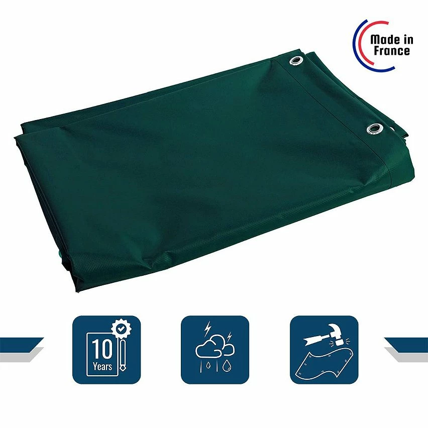Coupon 🔔 TECPLAST Bâche Toiture 6x8 m 680TO Verte - Qualité 10 ans - Bâche d'étanchéité pour Couvreur et Charpentier - Made in France 😍 2 Coupon 🔔 TECPLAST Bâche Toiture 6x8 m 680TO Verte - Qualité 10 ans - Bâche d'étanchéité pour Couvreur et Charpentier - Made in France 😍 – Image 2