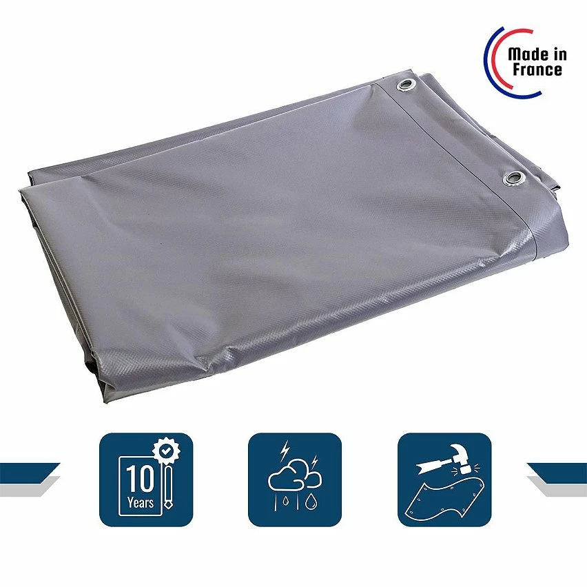 Wholesale ✨ TECPLAST Bâche Toiture 4x6 m 680TO Grise - Qualité 10 ans - Bâche d'étanchéité pour Couvreur et Charpentier - Made in France 🥰 2 Wholesale ✨ TECPLAST Bâche Toiture 4x6 m 680TO Grise - Qualité 10 ans - Bâche d'étanchéité pour Couvreur et Charpentier - Made in France 🥰 – Image 2
