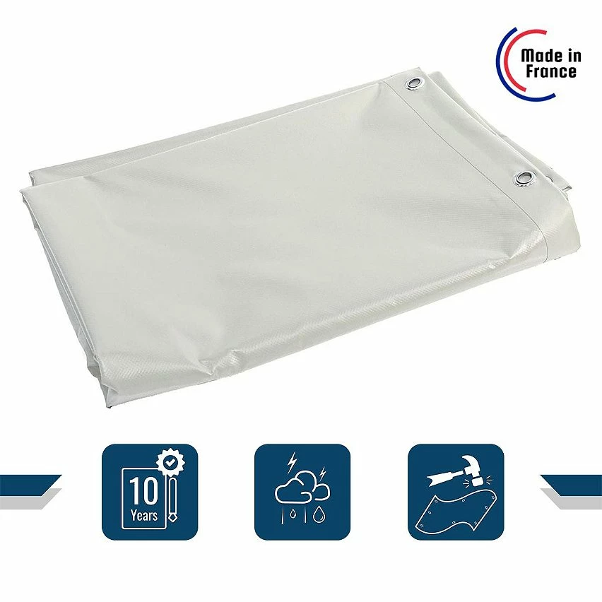 Best Pirce 🔔 TECPLAST Bâche Toiture 8x9 m 680TO Blanche - Qualité 10 ans - Bâche d'étanchéité pour Couvreur et Charpentier - Made in France 🛒 2 Best Pirce 🔔 TECPLAST Bâche Toiture 8x9 m 680TO Blanche - Qualité 10 ans - Bâche d'étanchéité pour Couvreur et Charpentier - Made in France 🛒 – Image 2