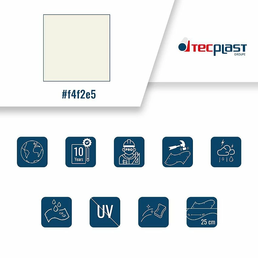 Best Pirce 🔔 TECPLAST Bâche Toiture 8x9 m 680TO Blanche - Qualité 10 ans - Bâche d'étanchéité pour Couvreur et Charpentier - Made in France 🛒 3 Best Pirce 🔔 TECPLAST Bâche Toiture 8x9 m 680TO Blanche - Qualité 10 ans - Bâche d'étanchéité pour Couvreur et Charpentier - Made in France 🛒 – Image 3