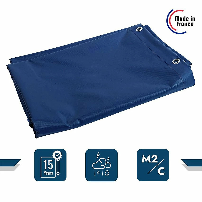 New 🧨 TECPLAST Bâche Toiture 6x8 m Ignifugée M2 680TO2 Bleue - Qualité 15 ans - Bâche d'étanchéité pour Couvreur - Made in France 😍 2 New 🧨 TECPLAST Bâche Toiture 6x8 m Ignifugée M2 680TO2 Bleue - Qualité 15 ans - Bâche d'étanchéité pour Couvreur - Made in France 😍 – Image 2