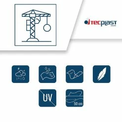 Outlet 👍 TECPLAST Bâche de Chantier 5x8 m 150CH Bleue et Verte - Haute Qualité - Bâche de protection imperméable pour Travaux 👏 -Pas Cher Facom Magasin 3663936005975 3 2