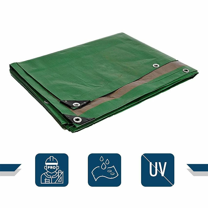 Cheapest ❤️ TECPLAST Bâche de Protection 10x15 m 250MU Verte et Marron - Haute Performance - Bâche étanche - Résistance Anti-UV ❤️ 2 Cheapest ❤️ TECPLAST Bâche de Protection 10x15 m 250MU Verte et Marron - Haute Performance - Bâche étanche - Résistance Anti-UV ❤️ – Image 2