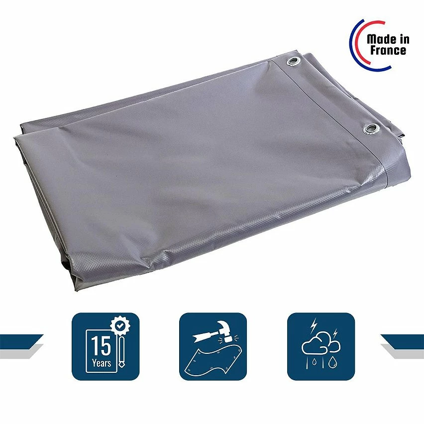 Cheapest 🎁 TECPLAST Bâche de Chantier 10x15 m 900CH Grise - Qualité 15 ans - Bâche de protection étanche pour Travaux - Made in France 👏 2 Cheapest 🎁 TECPLAST Bâche de Chantier 10x15 m 900CH Grise - Qualité 15 ans - Bâche de protection étanche pour Travaux - Made in France 👏 – Image 2