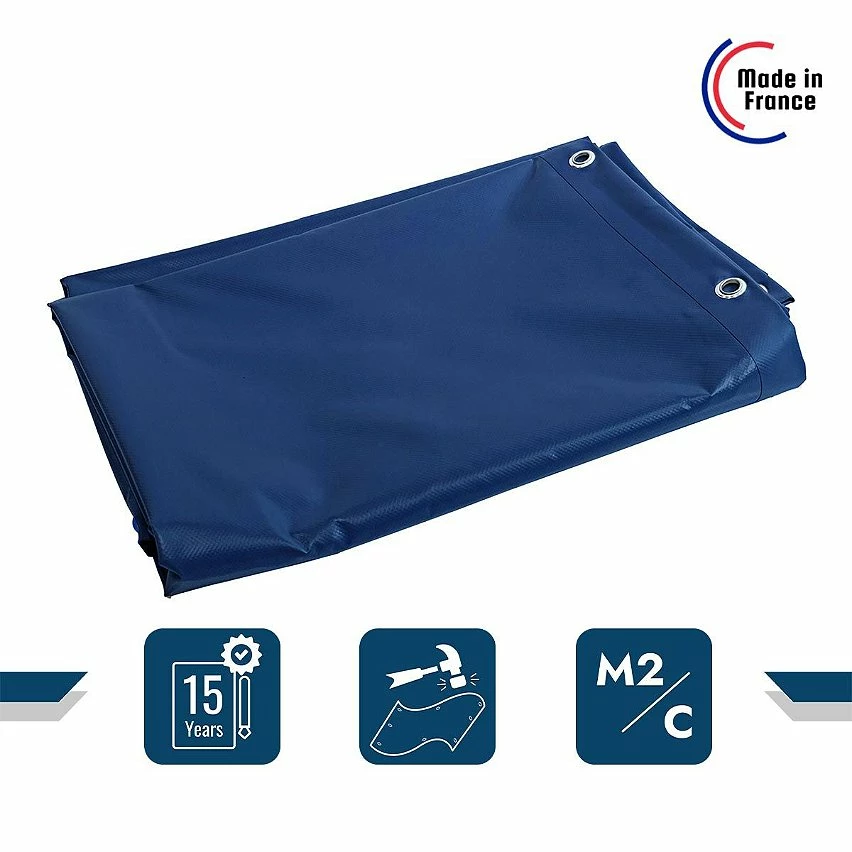Brand new ✔️ TECPLAST Bâche de Chantier 5x6 m Ignifugée M2 680TO2 Bleue - Qualité 15 ans - Bâche étanche pour Travaux - Made in France 🥰 2 Brand new ✔️ TECPLAST Bâche de Chantier 5x6 m Ignifugée M2 680TO2 Bleue - Qualité 15 ans - Bâche étanche pour Travaux - Made in France 🥰 – Image 2