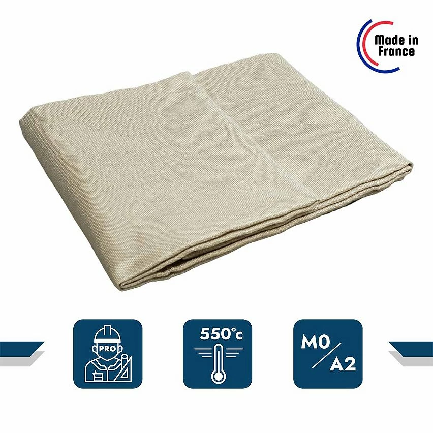 Cheapest ⭐ TECPLAST Toile Anti-Chaleur 1x1 m 550SD0 - Performance 550 degrés - Bâche de protection Soudure Ignifugée M0 Made In France ⌛ 2 Cheapest ⭐ TECPLAST Toile Anti-Chaleur 1x1 m 550SD0 - Performance 550 degrés - Bâche de protection Soudure Ignifugée M0 Made In France ⌛ – Image 2