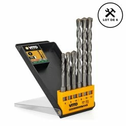 Wholesale ✨ Forets PIERRE VITO SDS PLUS Coffret de 6 pièces Diam 6, 8, 10, 12 mm 🛒 -Pas Cher Facom Magasin 3663936036962 4