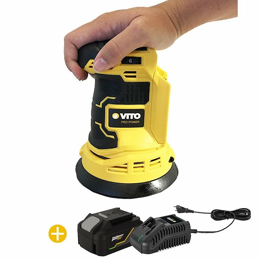 Promo ⭐ Ponceuse sans fil Excentrique Orbitale 20V 125mm+ Batterie Lithium 6AH + Chargeur Rapide VITO EGO LI 🔥 1 Promo ⭐ Ponceuse sans fil Excentrique Orbitale 20V 125mm+ Batterie Lithium 6AH + Chargeur Rapide VITO EGO LI 🔥