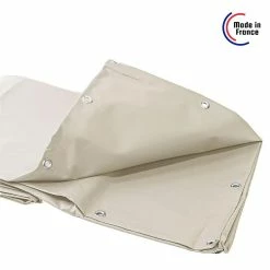 Flash Sale 👍 TECPLAST Bâche de Protection 4x6 m 680MU Ivoire - Qualité 10 ans - Bâche PVC étanche - Résistance Anti-UV - Made in France 👏 -Pas Cher Facom Magasin 3663936043243 5 3