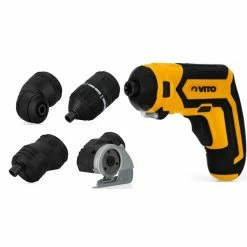 Wholesale 🥰 Pack 2 outils Perceuse Brushless 20V 2 Batterie 4Ah + Outil Multifonctions vissage VITO 4V + Accessoires Batterie Chargeur VITO 🧨 -Pas Cher Facom Magasin 3663936045902 4 1