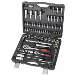 Deals 😍 Ribimex Coffret clés à douilles PRO chrome vanadium 94 pièces 🔔