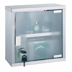 Discount 🤩 MSV Armoire Pharmacie à clé en Acier & Verre 😉