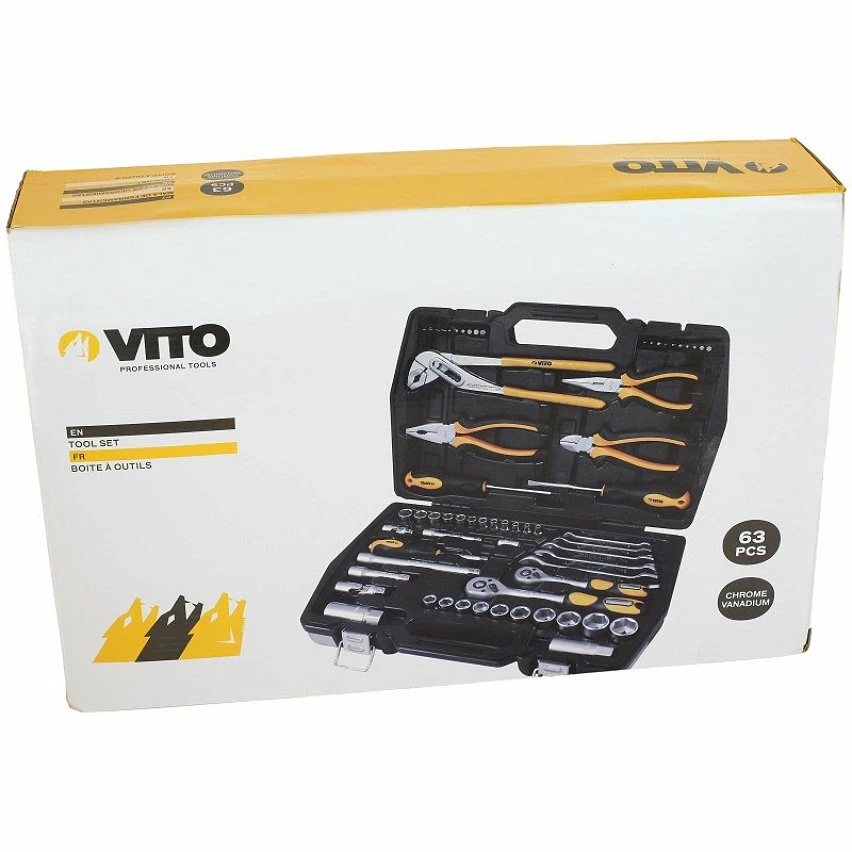 Cheapest 🔔 Boite à outils 63 pièces chrome vanadium VITO VIMF63 Malette haute qualité 🎁 6 Cheapest 🔔 Boite à outils 63 pièces chrome vanadium VITO VIMF63 Malette haute qualité 🎁 – Image 6